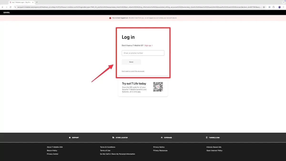 T-Mobile account login